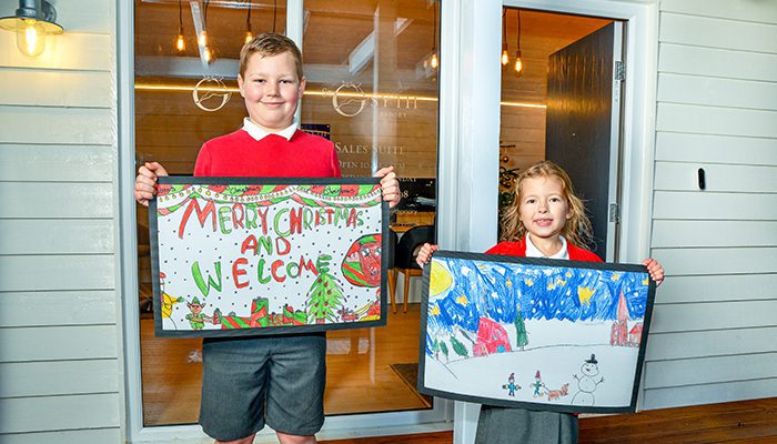 Christmas doormat competition winners at St Osyth Priory